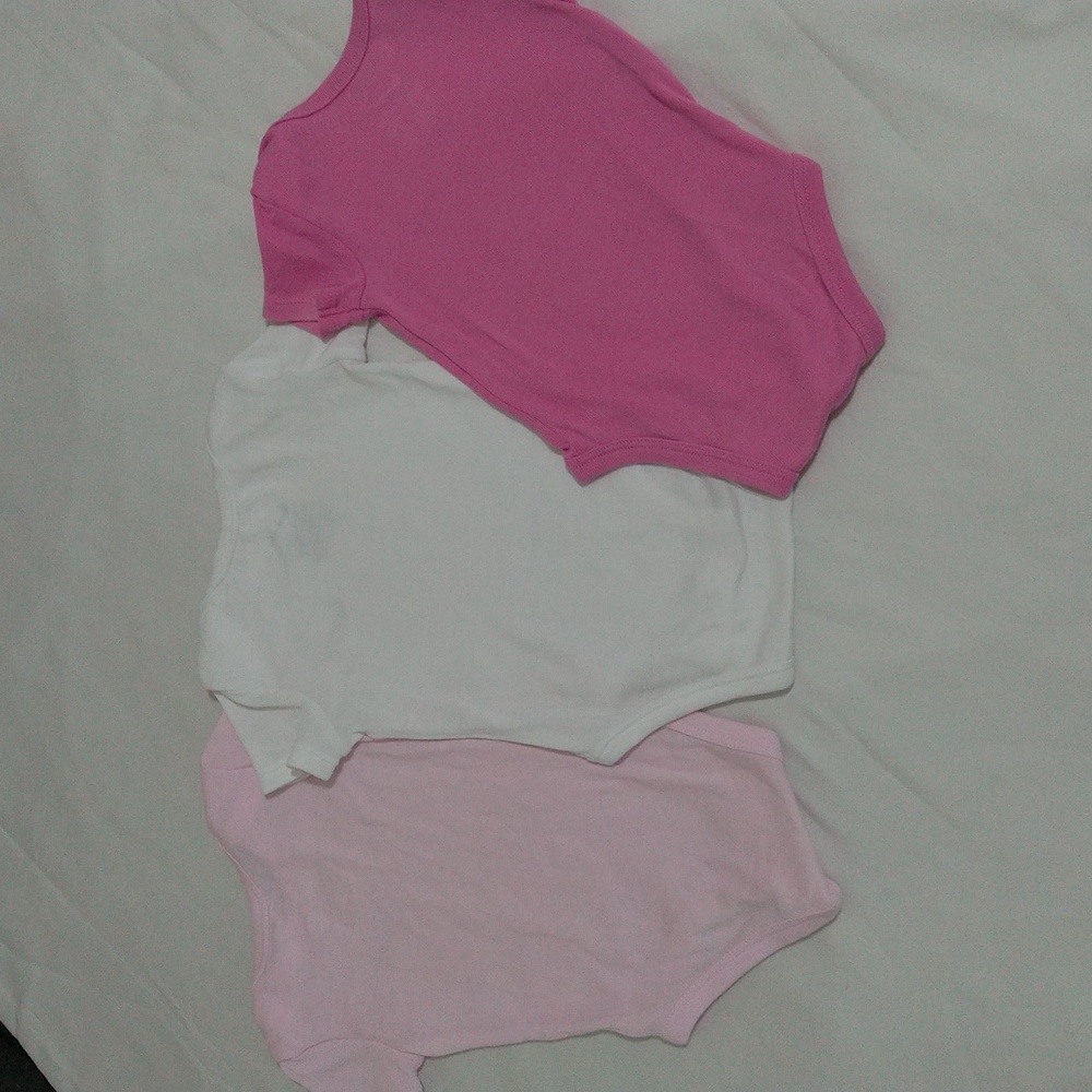 Nike Baby Girls Bodysuit Trio - Pink, White, Light Pink Size 3M - Picture 13 of 15